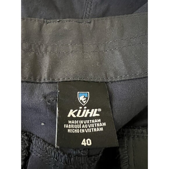 Kuhl Shorts Mens 40 Navy Blue Resistor Lite Chino Stretch Performance 10” Inseam - Picture 3 of 11